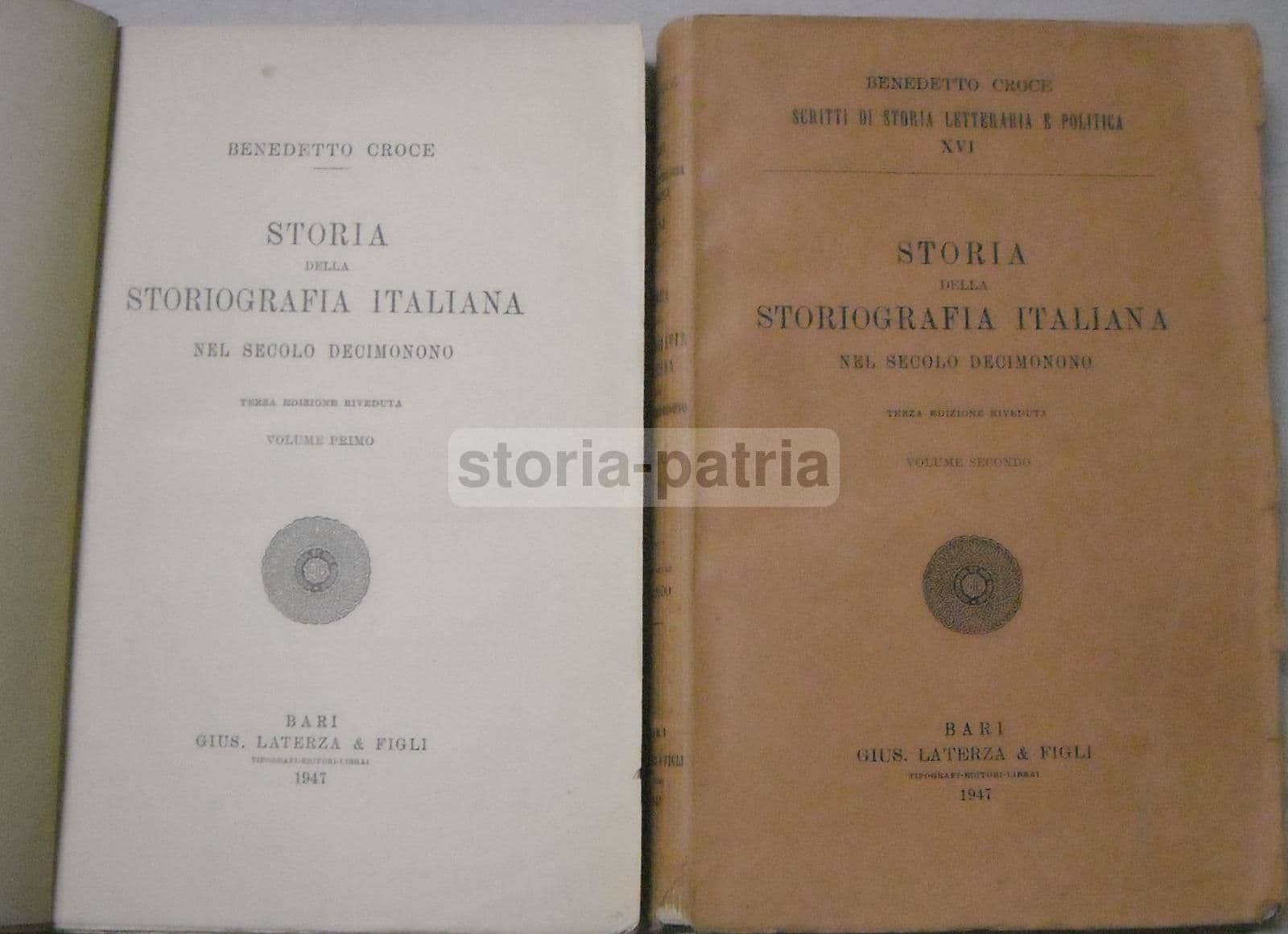 Benedetto Croce, Storia Della Storiografia Italiana Nel Secolo Decimonono, Laterza 1947