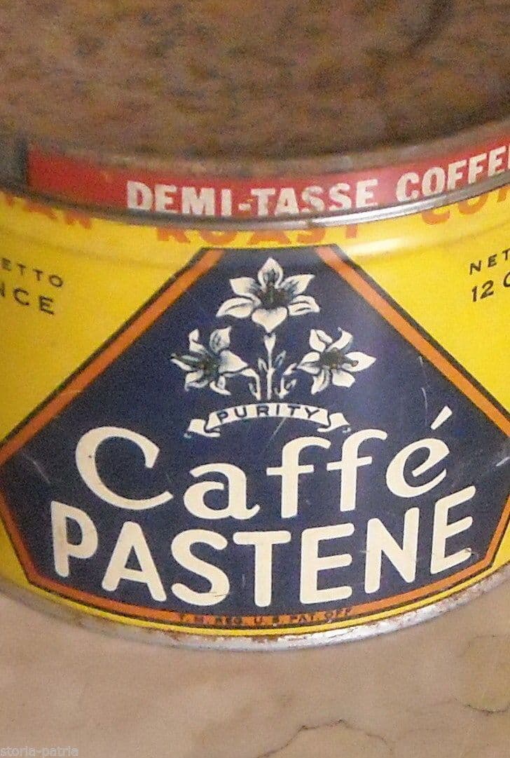 Scatola Pubblicitaria Caffè Pastene, New York Boston, Anni '900