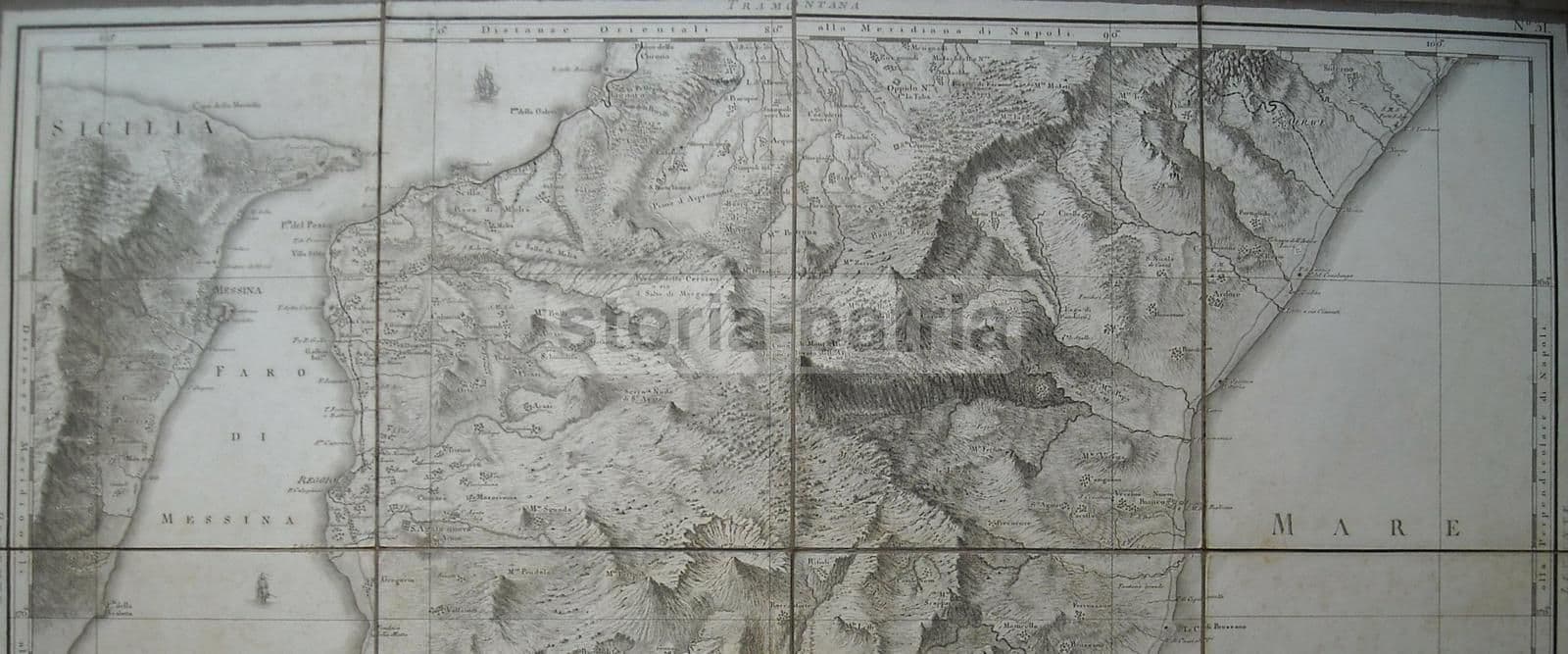 Mappa Antica Della Calabria (Reggio) E Messina (Sicilia), 1788, Rizzi Zannoni