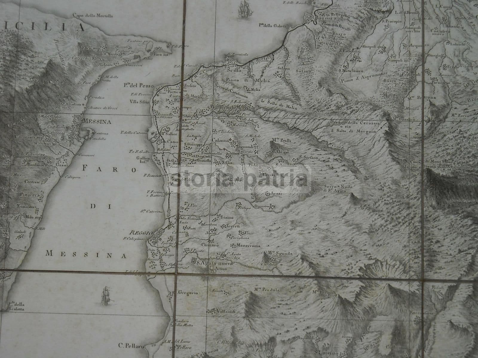 Mappa Antica Della Calabria (Reggio) E Messina (Sicilia), 1788, Rizzi Zannoni