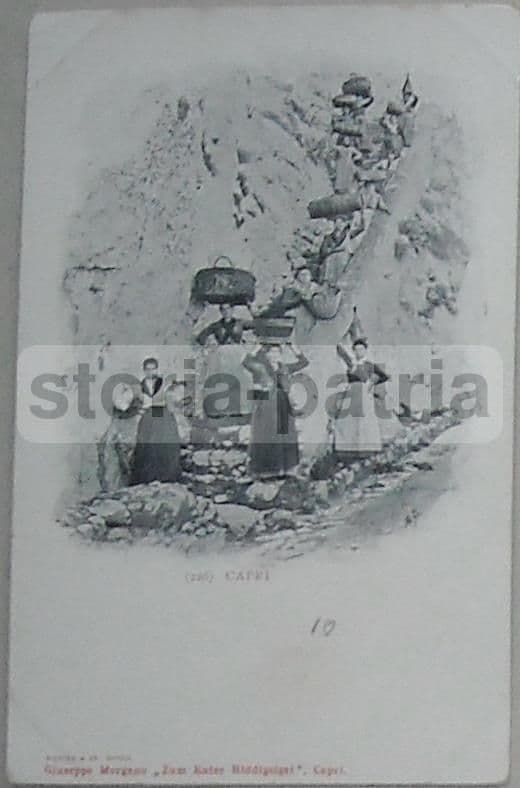 Cartolina Antica Capri: Donne Capresi Acquaiole, Richter, Anni '20