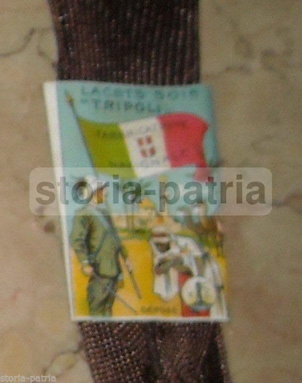 Laccio In Seta "Tripoli" Epoca Coloniale Italiana Militaria Primo '900