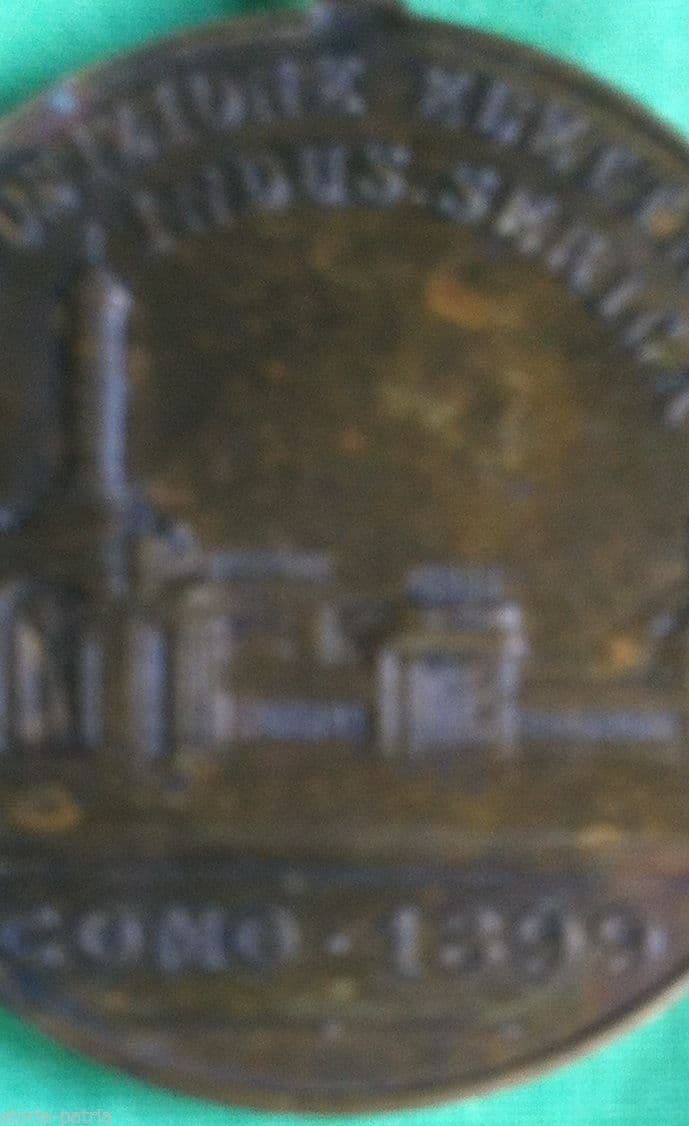 Medaglia Commemorativa Esposizione Elettricità Como 1899 Alessandro Volta