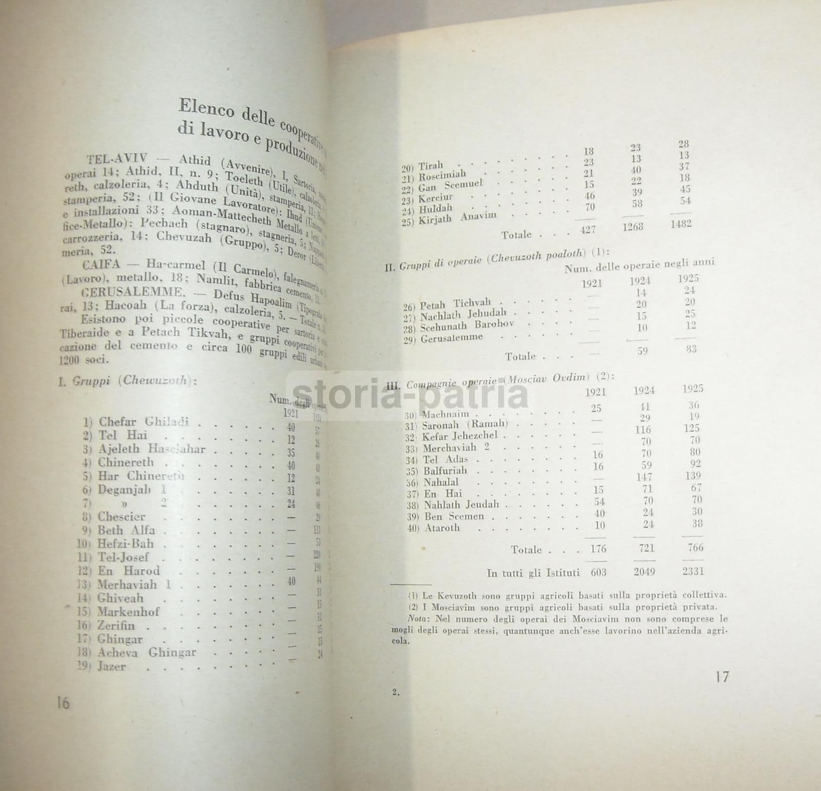 Aspetti E Sviluppi Cooperativi In Palestina Di D. Medugno (1927)