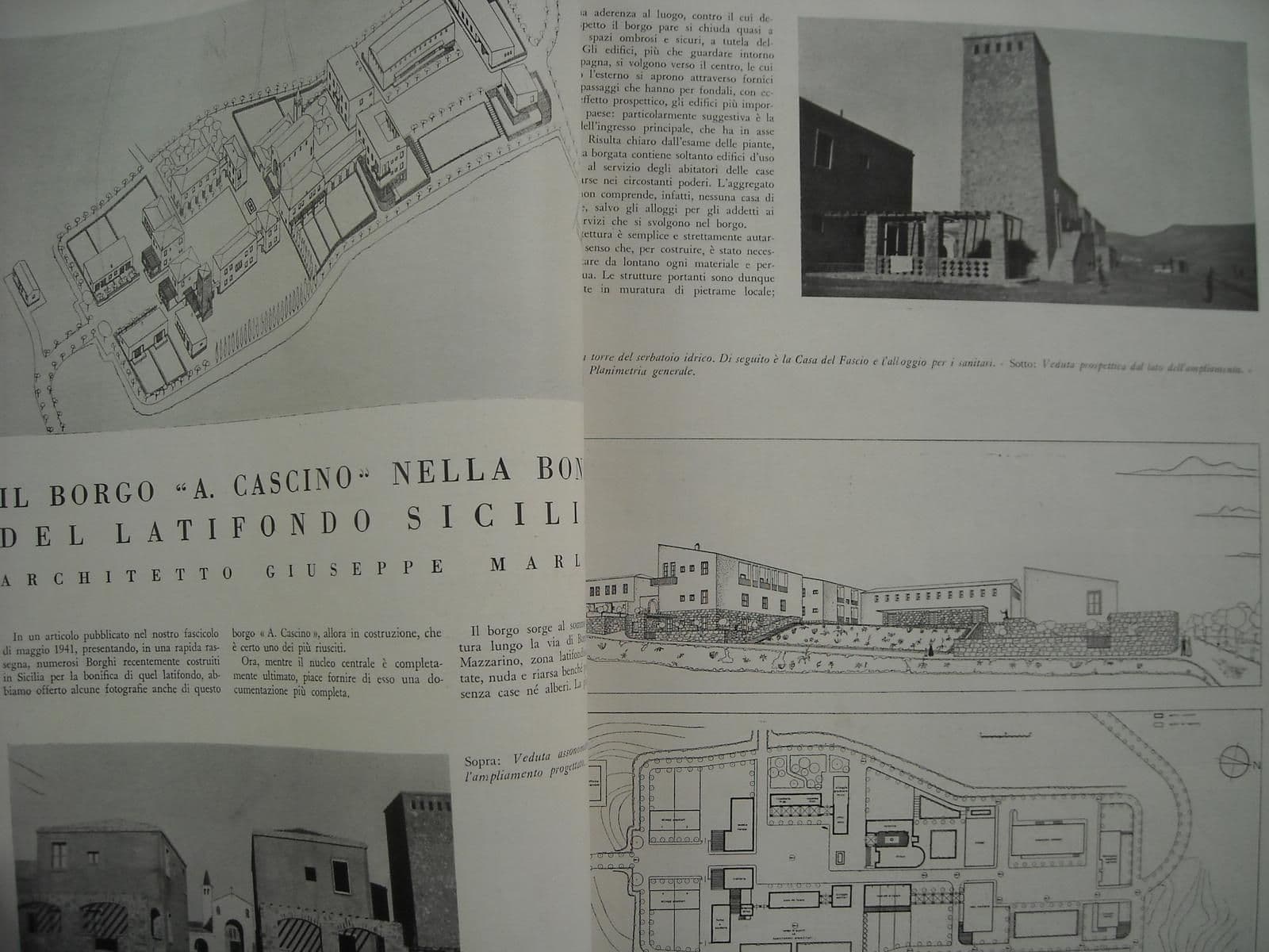 Rivista Architettura: Piacentini, 1943, Vaccaro, Marletta, Bonifica