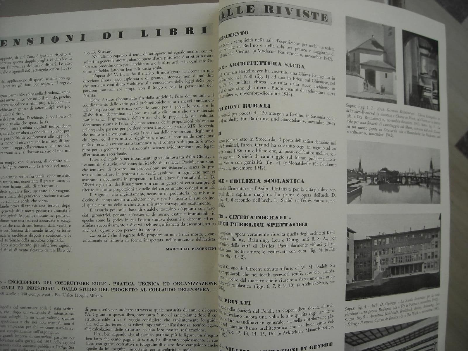 Rivista Architettura: Piacentini, 1943, Vaccaro, Marletta, Bonifica