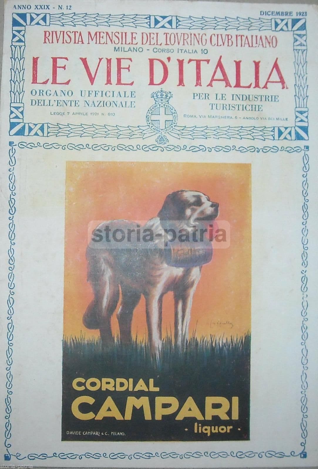 Stampa Pubblicitaria Cordial Campari, Leonetto Cappiello, 1923