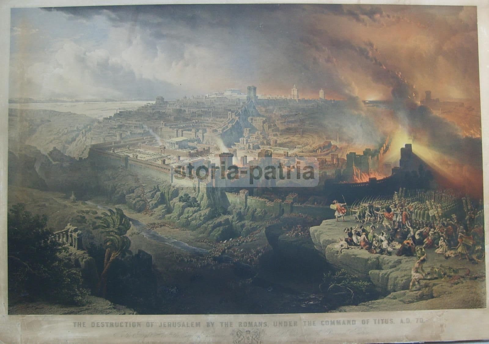 Litografia: La Distruzione Di Gerusalemme (1851), David Roberts E Louis Haghe