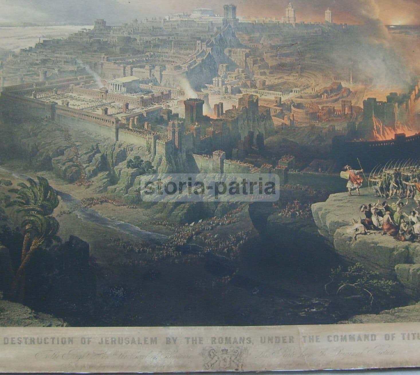 Litografia: La Distruzione Di Gerusalemme (1851), David Roberts E Louis Haghe