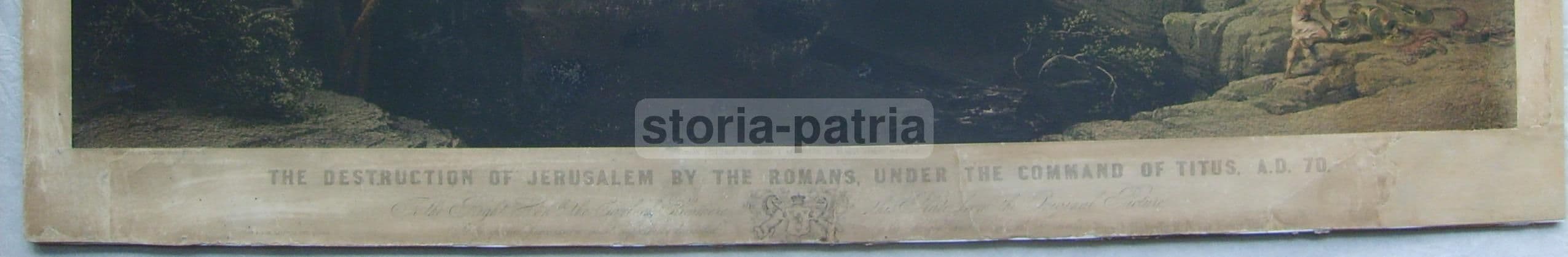 Litografia: La Distruzione Di Gerusalemme (1851), David Roberts E Louis Haghe