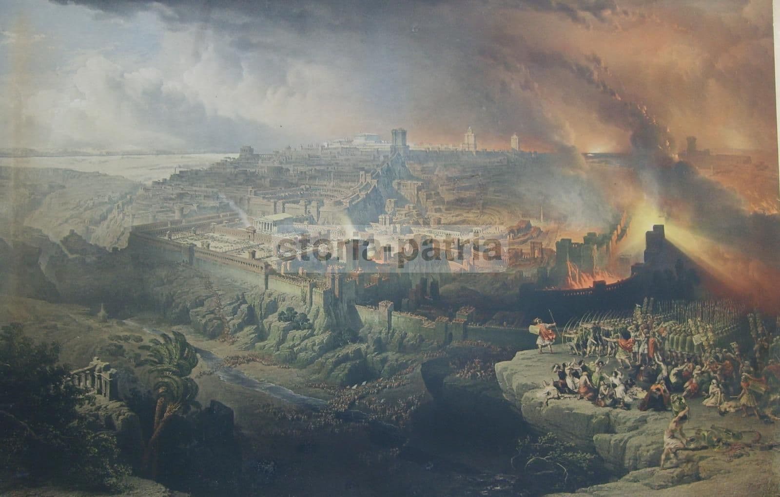 Litografia: La Distruzione Di Gerusalemme (1851), David Roberts E Louis Haghe