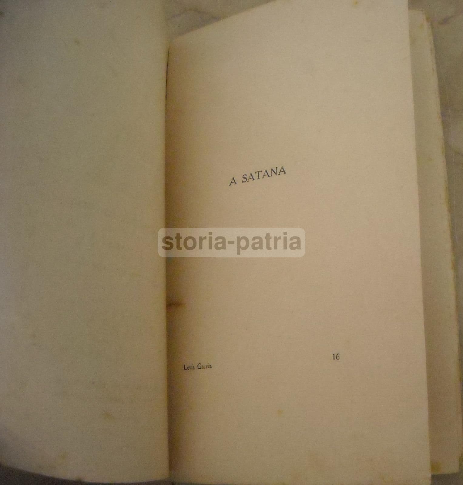 Satana E Polemiche Sataniche. Giosuè Carducci. Bologna, Zanichelli, Fine '800.