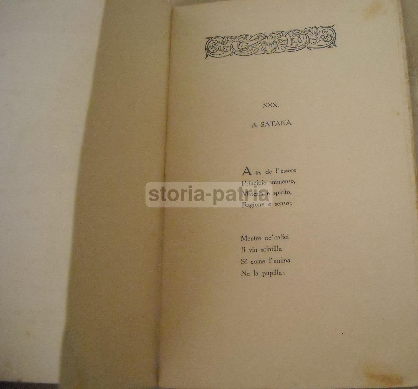 Satana E Polemiche Sataniche. Giosuè Carducci. Bologna, Zanichelli, Fine '800.