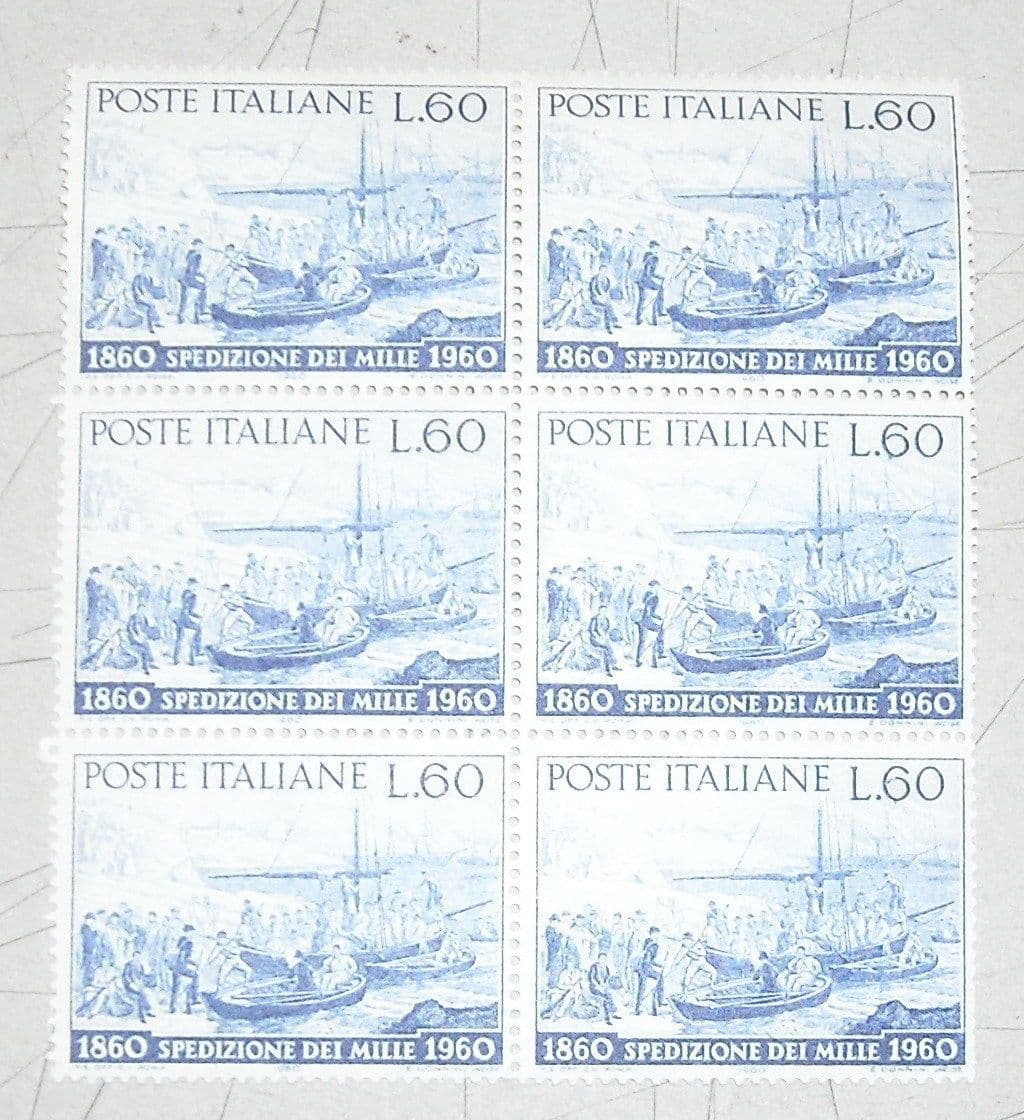 Francobolli Centenario Spedizione Dei Mille Garibaldi 1860 1960