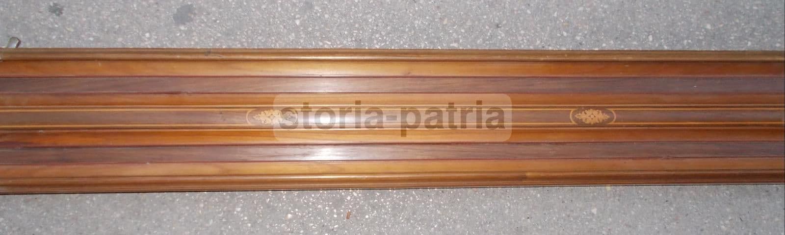 Gioco Da Tavolo Antico In Legno Intarsiato, Epoca '900, 230 Cm