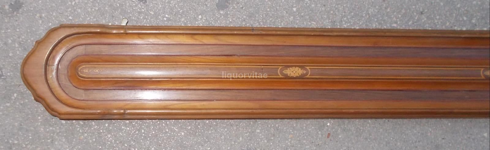 Gioco Da Tavolo Antico In Legno Intarsiato, Epoca '900, 230 Cm
