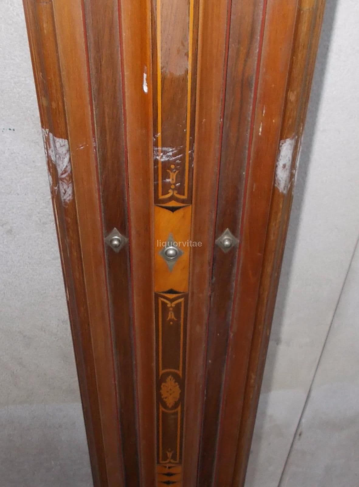 Gioco Da Tavolo Antico In Legno Intarsiato, Epoca '900, 230 Cm