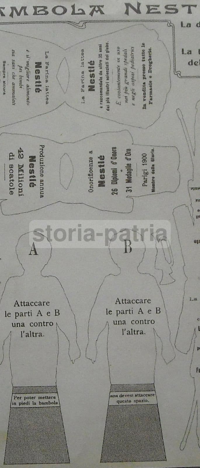 Bambolotto Da Vestire Nestlé: Pubblicità Anni '30 E Militaria