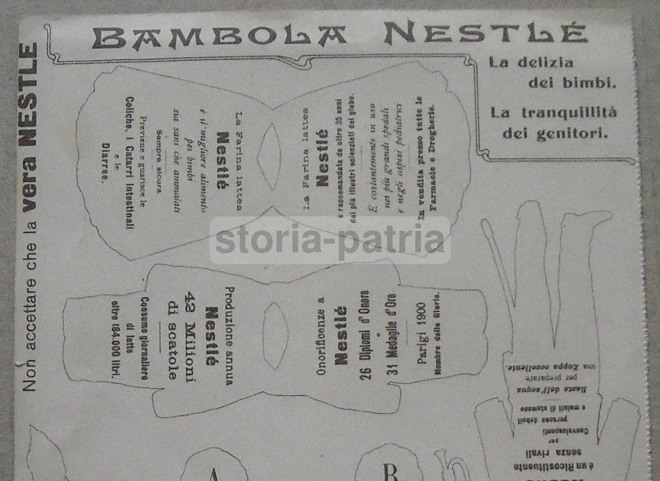 Bambolotto Da Vestire Nestlé: Pubblicità Anni '30 E Militaria