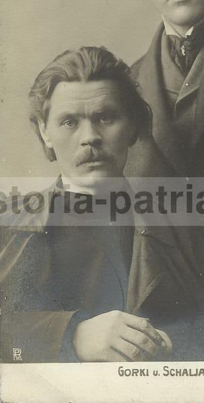 Foto Cartolina Antica Gorki E Schaljapin, Primo '900