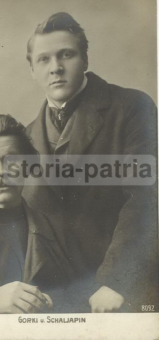 Foto Cartolina Antica Gorki E Schaljapin, Primo '900
