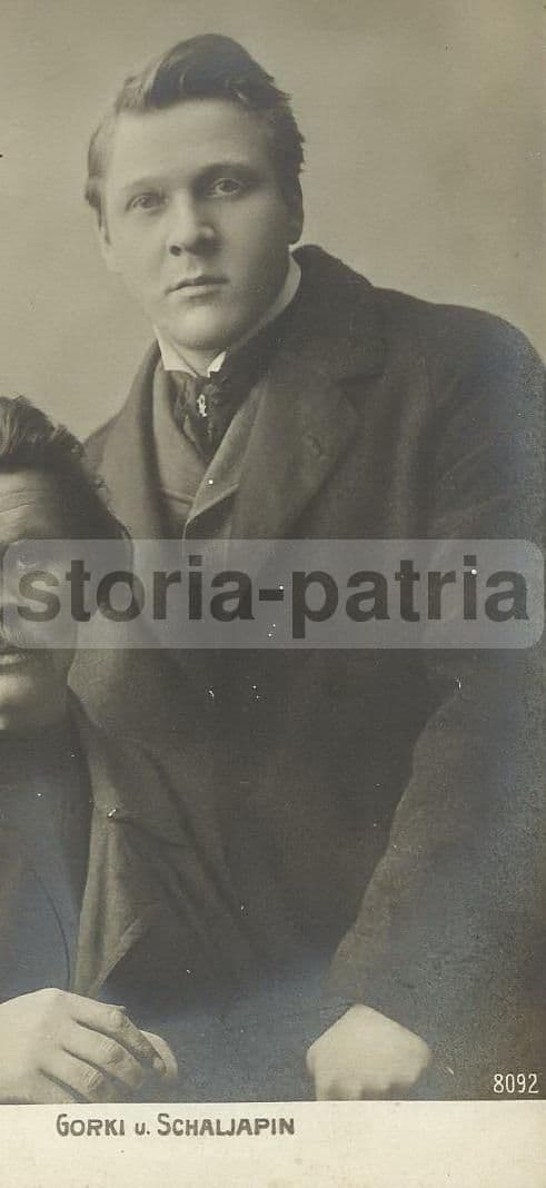 Foto Cartolina Antica Gorki E Schaljapin, Primo '900
