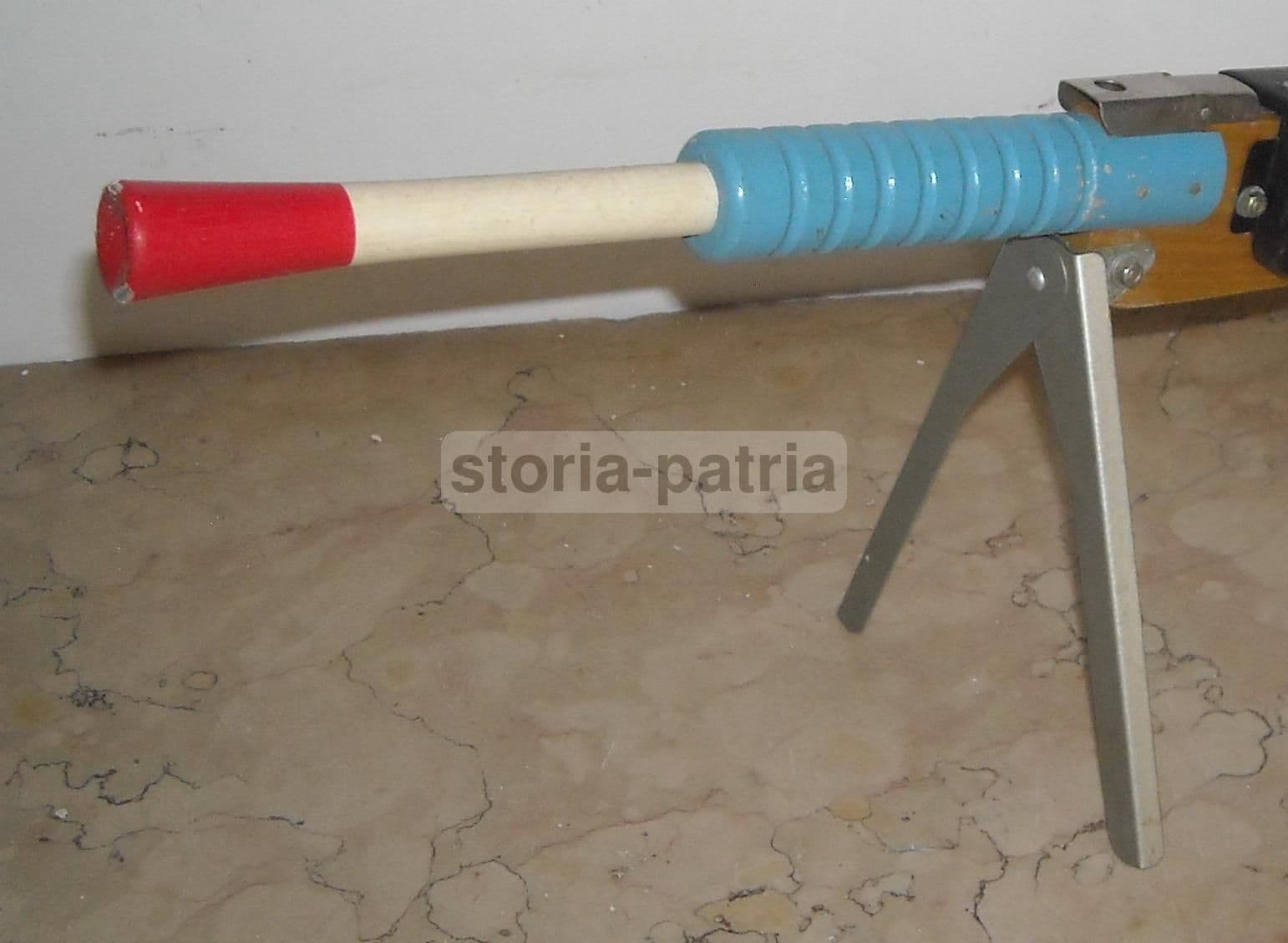 Giocattolo d'Epoca Mitragliatrice In Legno Anni '50