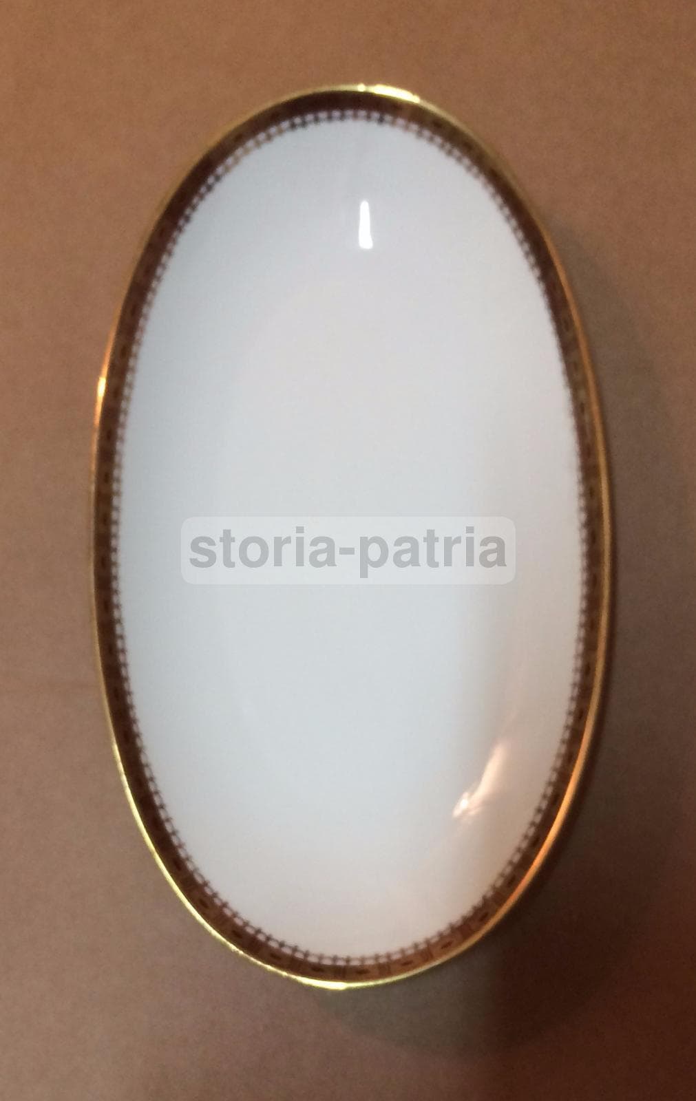 Piatto In Porcellana Seltmann Weiden Bavaria Con Decori In Oro, Anni '50