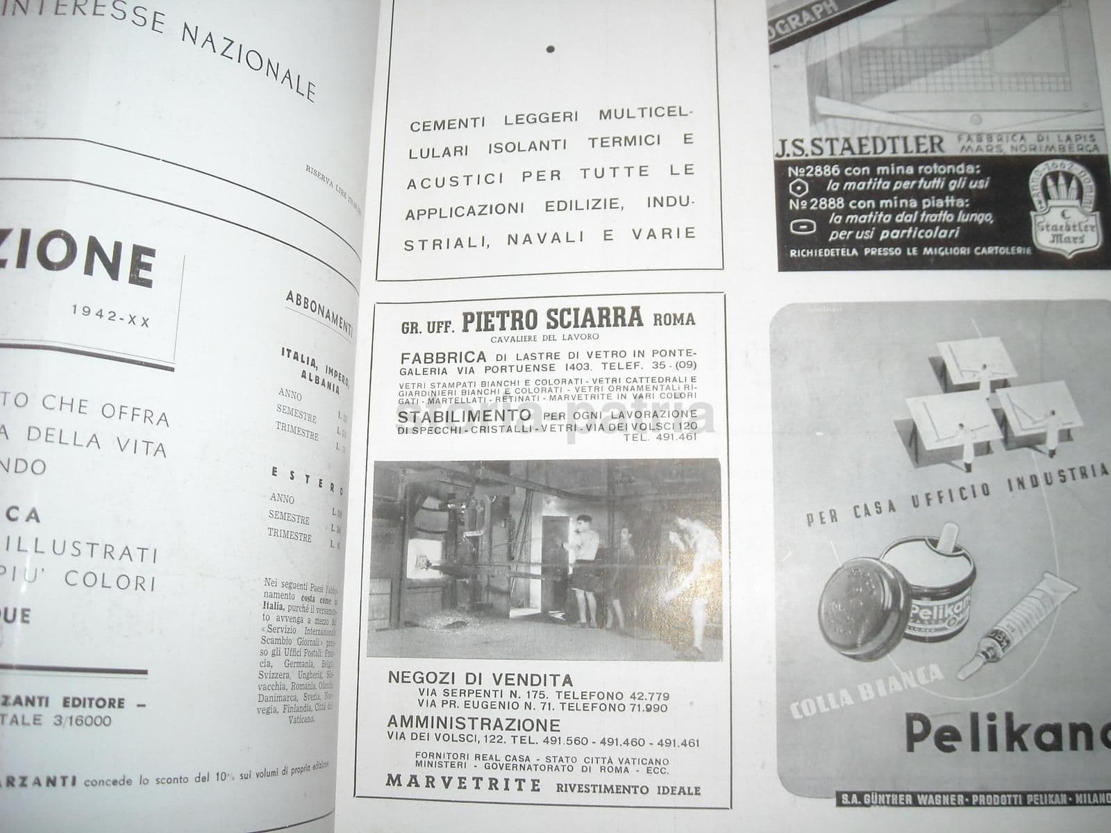 Rivista Architettura, Diretta Da Marcello Piacentini, Agosto 1942