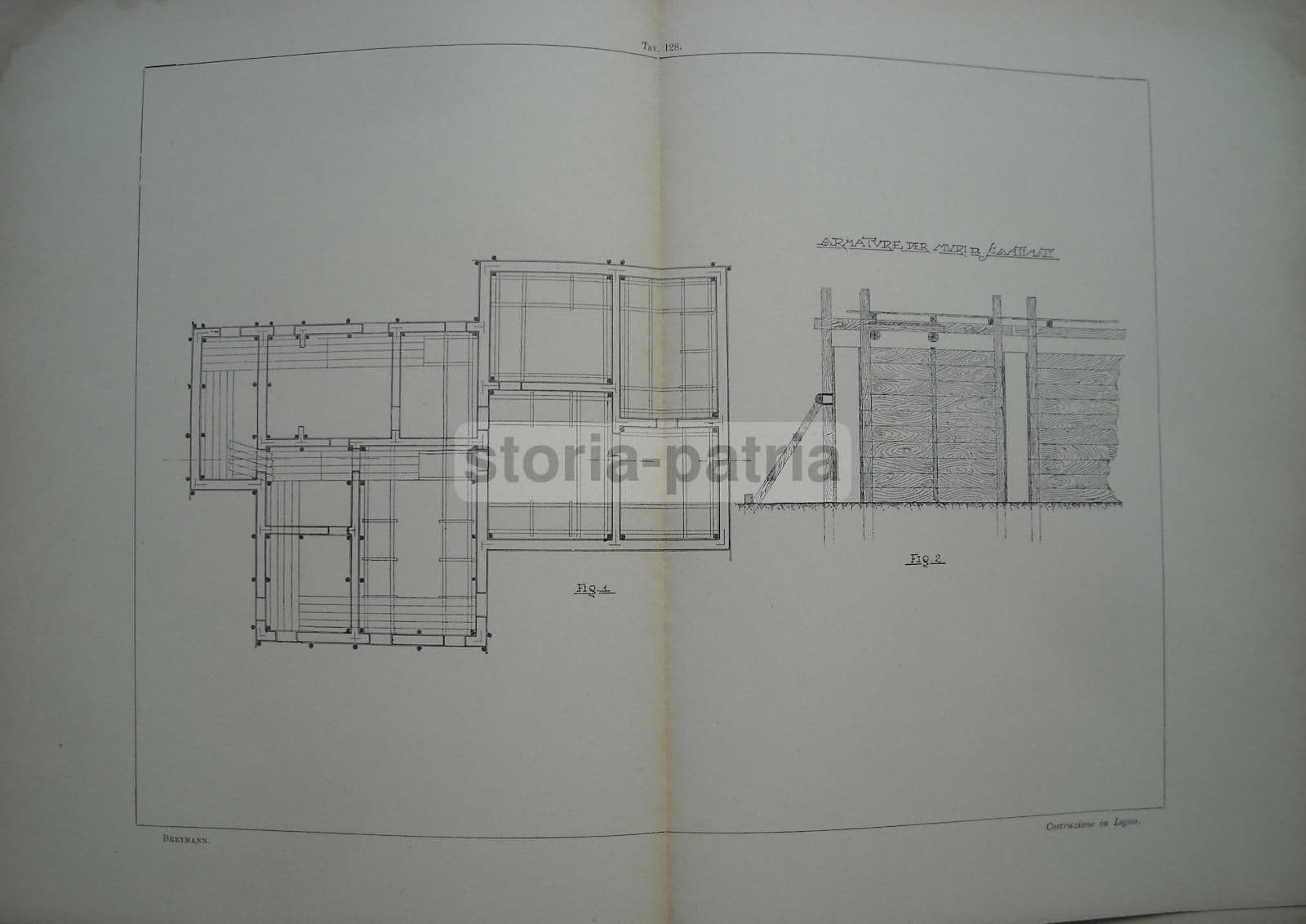 Atlante Costruzioni In Legno Breymann Warth 1927 Tavole Originali