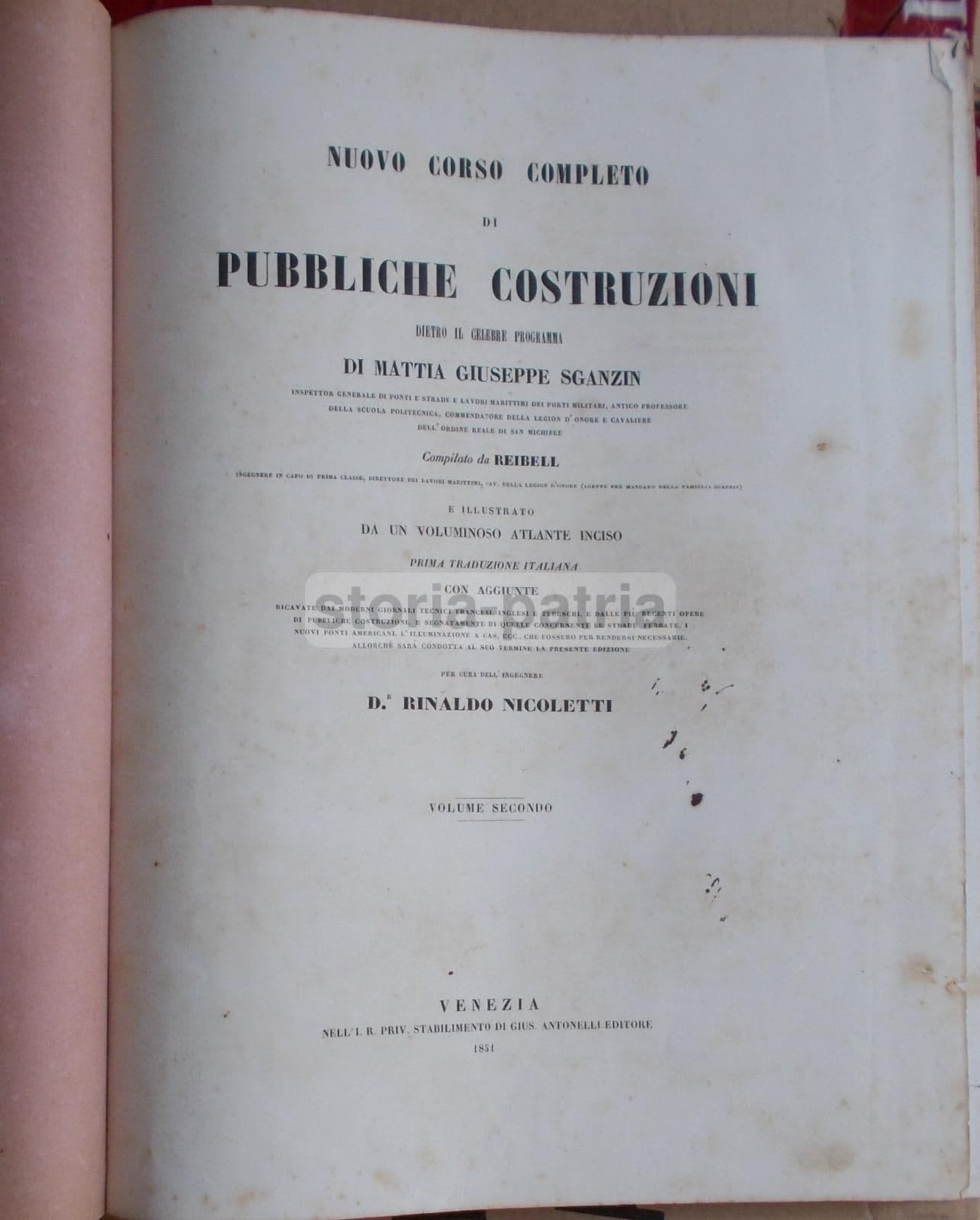 Sganzin: Costruzioni Pubbliche (Venezia, 1851)