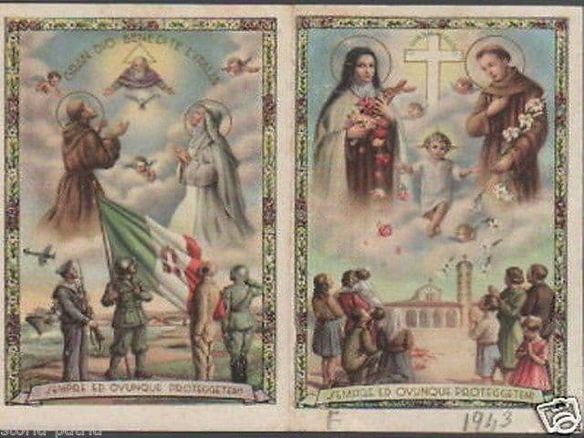 Calendarietto Tascabile 1943 Sant'Antonio Di Padova E Militaria