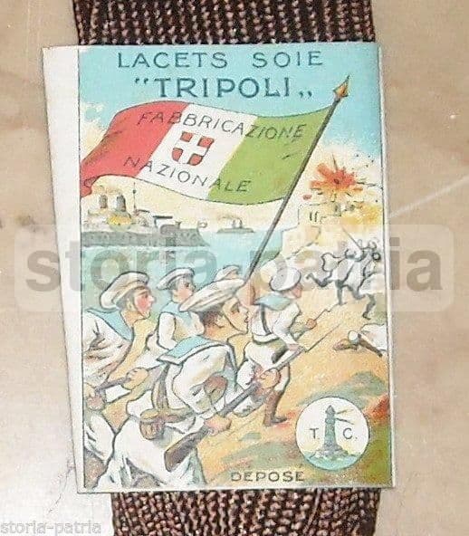 Lacets Soie Tripoli: Nastro In Seta Coloniale Della Marina Militare, 1900 Circa