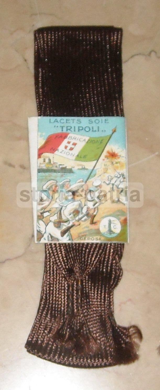 Lacets Soie Tripoli: Nastro In Seta Coloniale Della Marina Militare, 1900 Circa