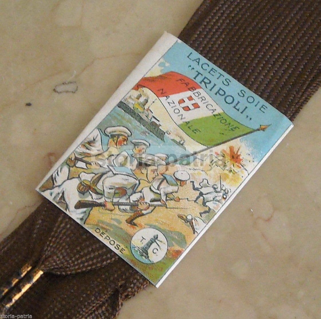 Lacets Soie Tripoli: Nastro In Seta Coloniale Della Marina Militare, 1900 Circa