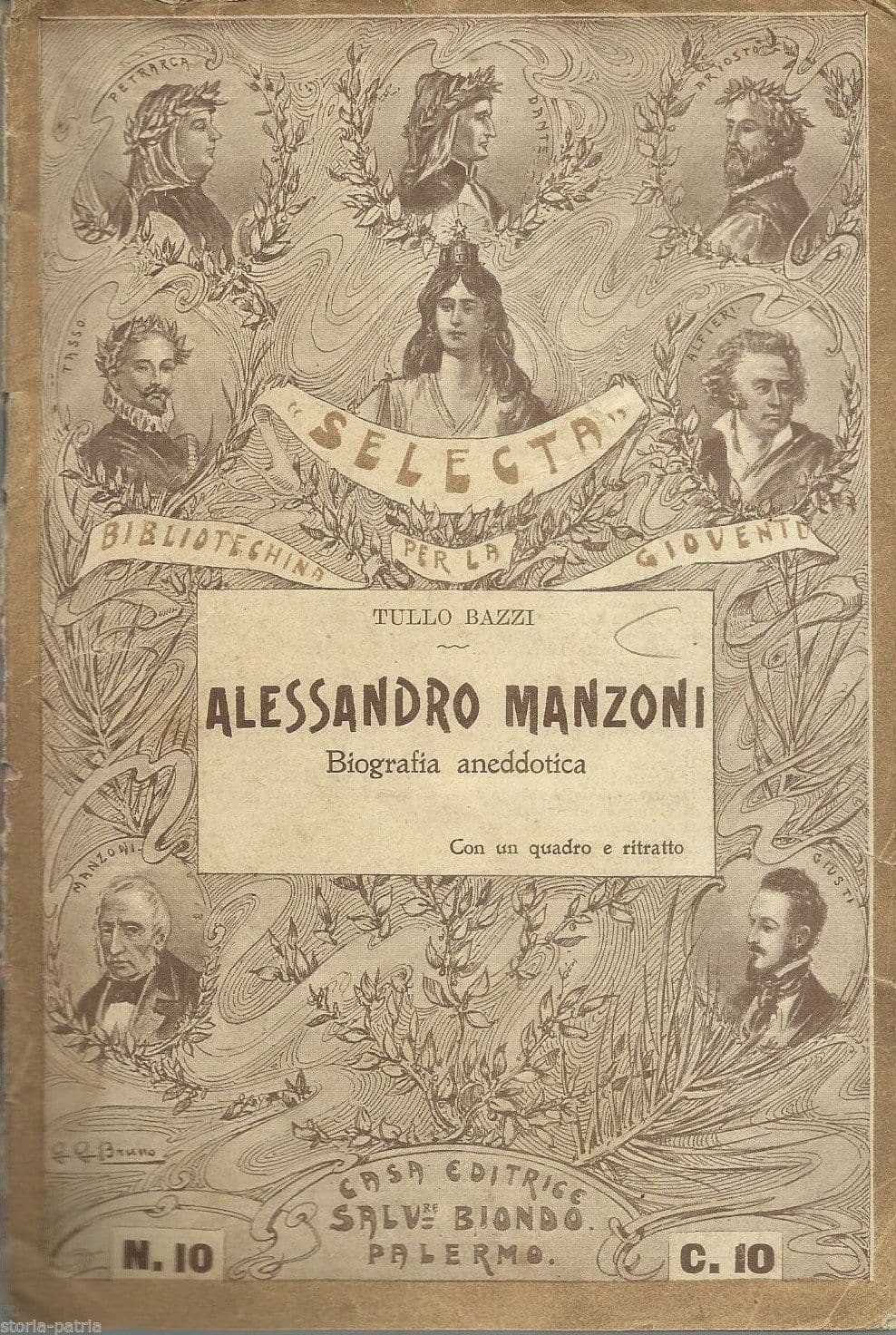 Alessandro Manzoni: Biografia Aneddotica. Tullo Bazzi, Edizione Siciliana.