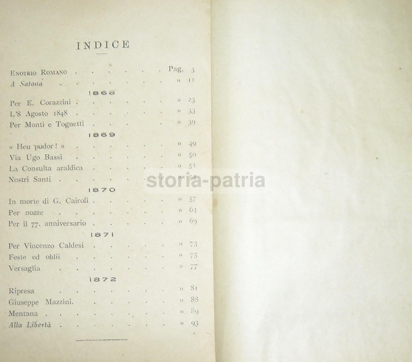 Inni Civili Di Giosuè Carducci. Edizione Antica Del Primo Novecento