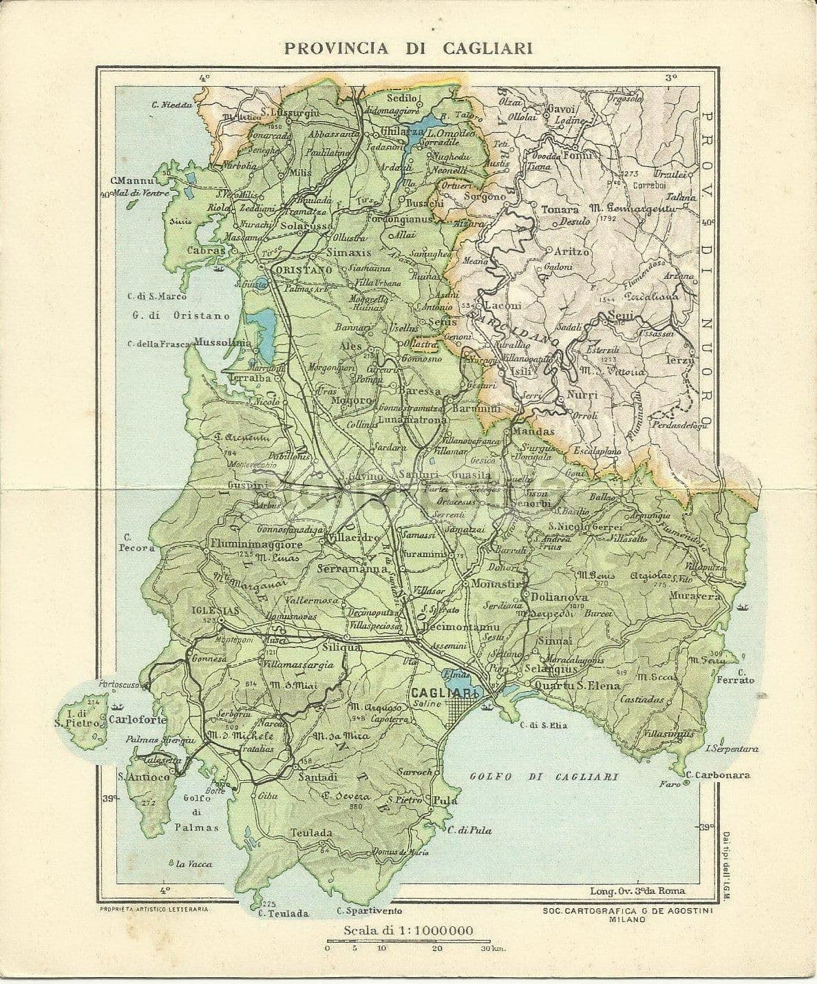 Cartolina Pubblicitaria Farmaceutica Zoja Cagliari Sardegna 1933
