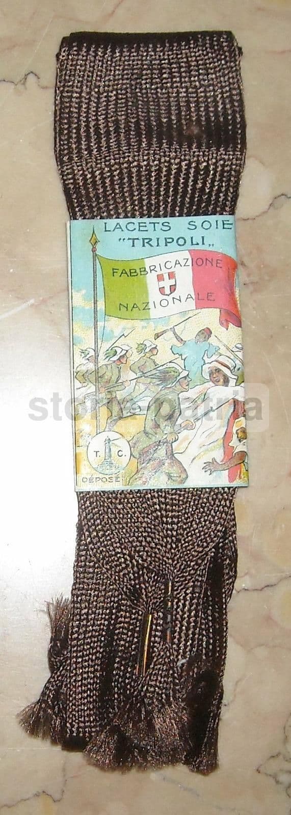 Nastro Seta Tripoli Bersaglieri Epoca Coloniale Italiana, 1900