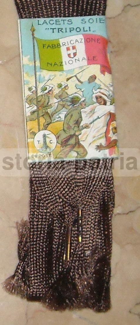 Nastro Seta Tripoli Bersaglieri Epoca Coloniale Italiana, 1900
