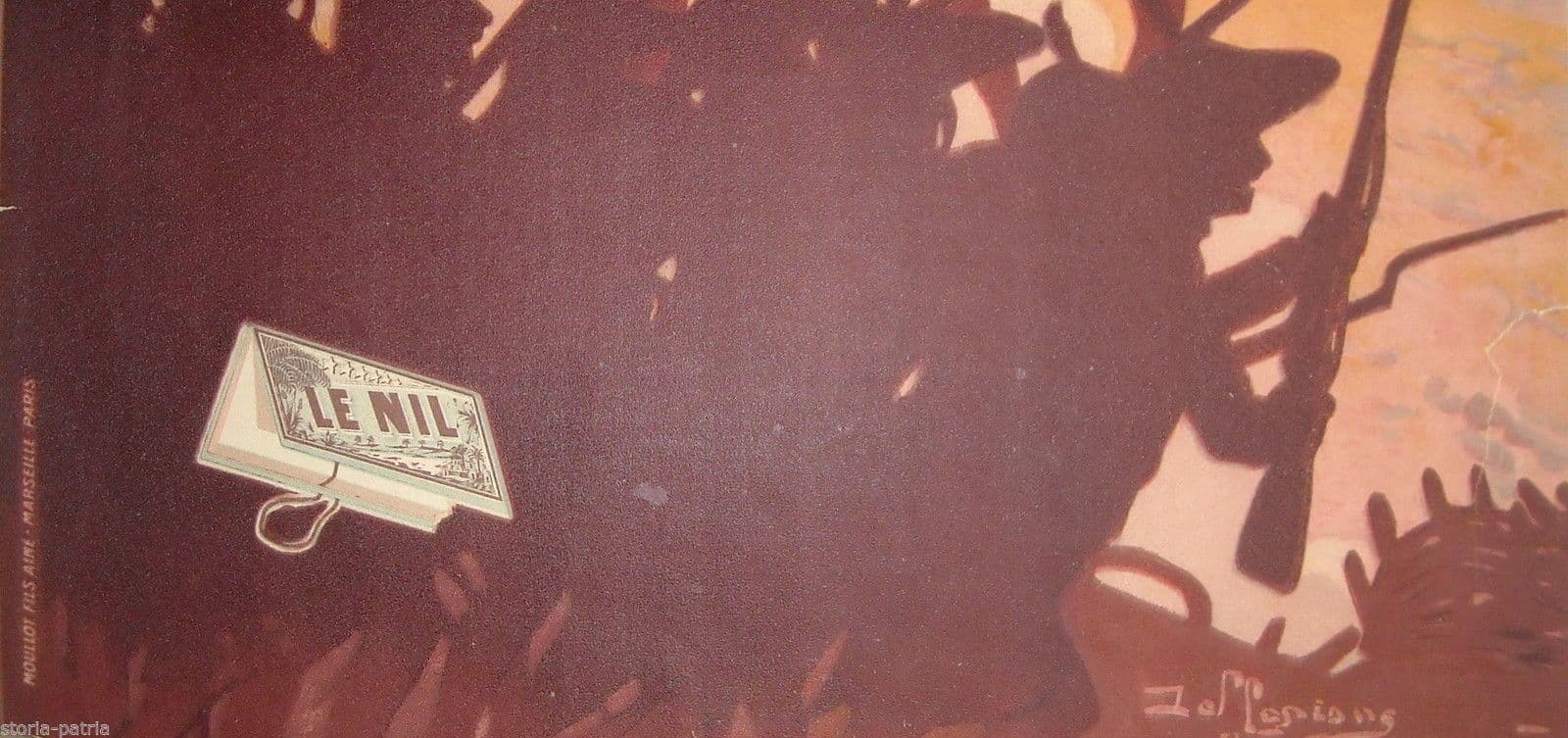 Manifesto Pubblicitario Sigarette Le Nil Napoleone Egitto 1900