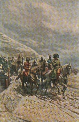 Cartolina Napoleone Passaggio Della Beresina, Fotoscultura Di Domenico Mastroianni, 1900