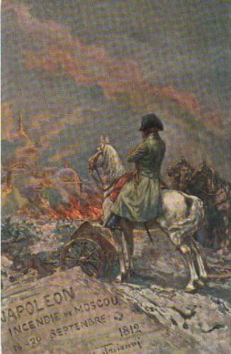 Cartolina Incendio Di Mosca 1812, Napoleone, Domenico Mastroianni