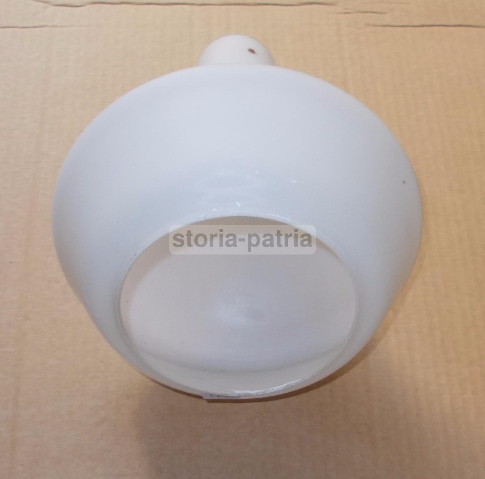 Coppa Vitrea Per Lampada A Sospensione Vintage Anni '60 In Vetro Opale