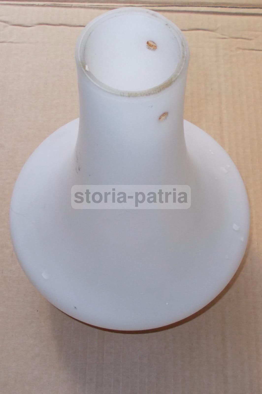 Coppa Vitrea Per Lampada A Sospensione Vintage Anni '60 In Vetro Opale
