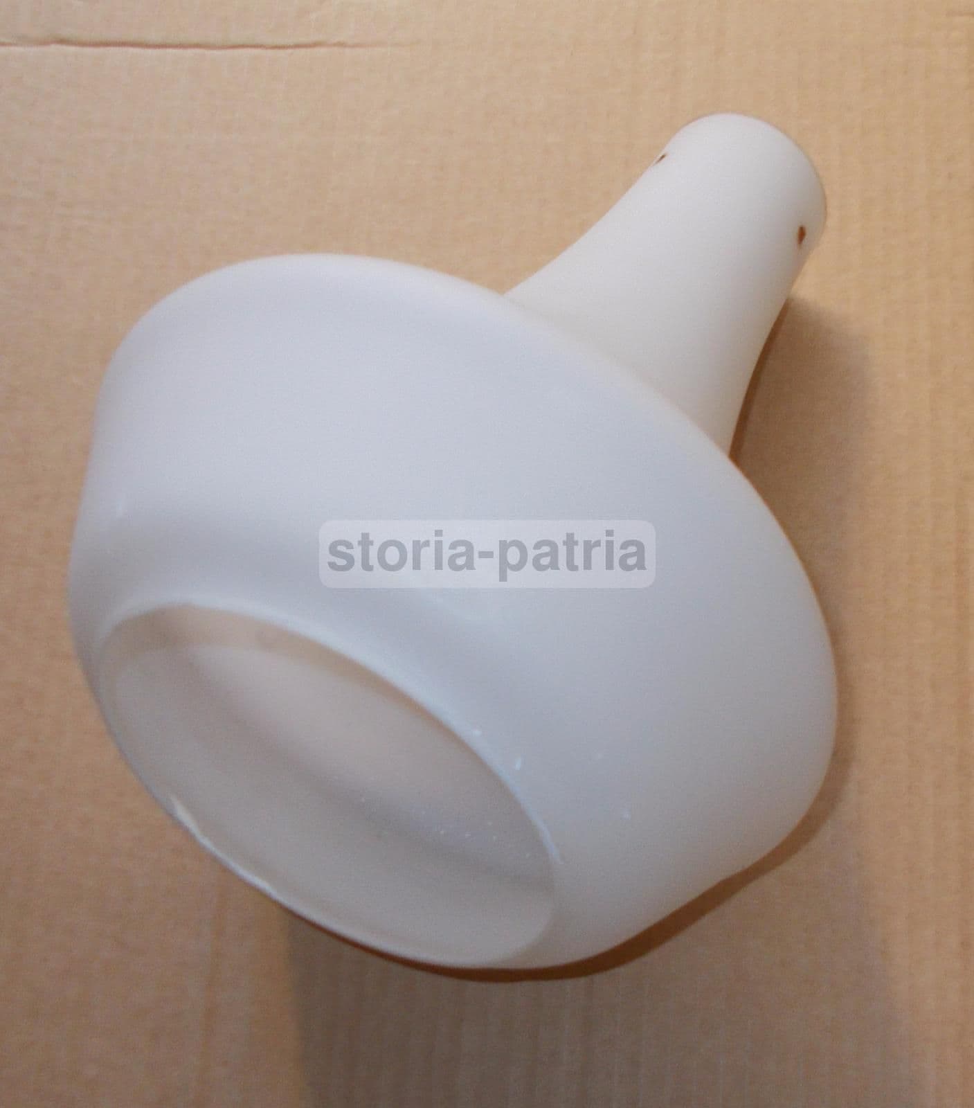 Coppa Vitrea Per Lampada A Sospensione Vintage Anni '60 In Vetro Opale