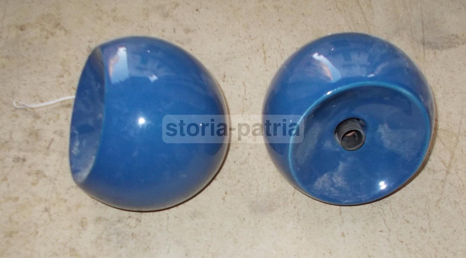 Coppia Di Applique Globulari In Ceramica, Anni '70