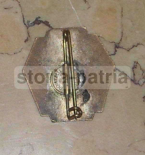 Spilla Pubblicitaria Selva Val Gardena Sciatore Anni '50 Donzelli