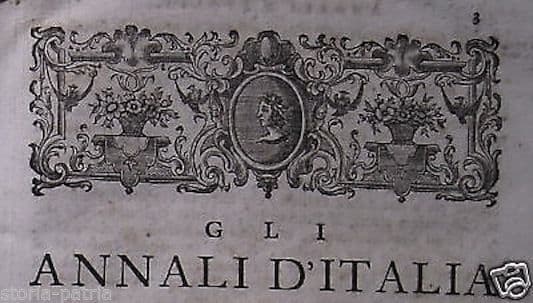 Muratori, Annali d'Italia, Tomo VI (1001 1170), Napoli, 1752, In Pergamena