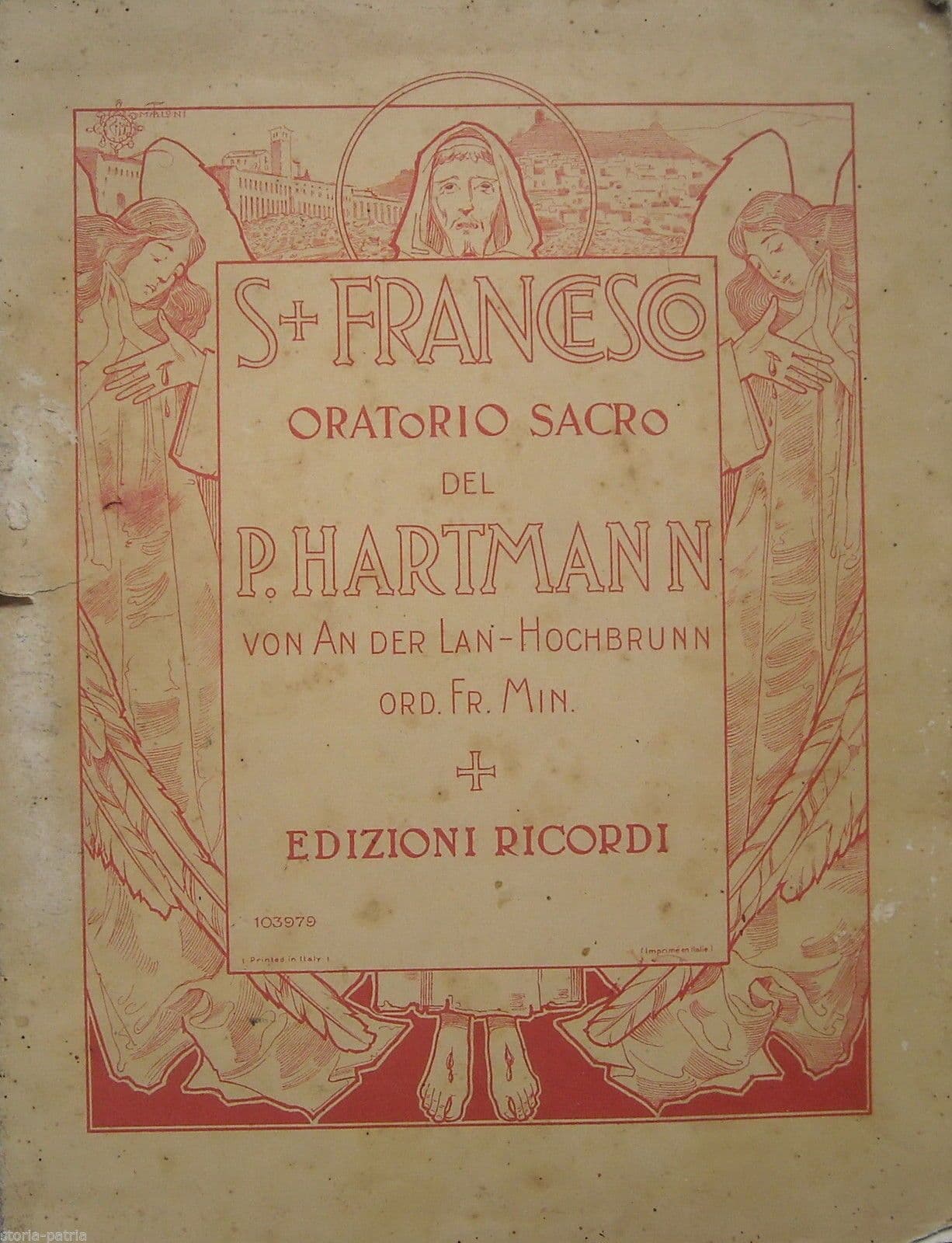 S. Francesco d'Assisi Oratorio Sacro Hartmann Ricordi 1926